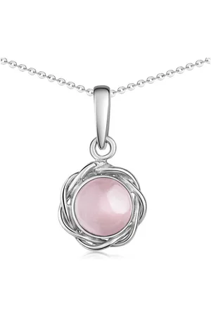 Materia Kettenanhänger Rosenquarz Edelstein Anhänger Sonne rosa KA-59, 925 Sterling Silber - Verkäufer: Schmuck
