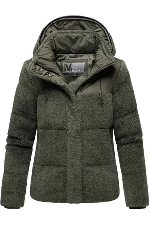 Marikoo Winterjacke Kaguraa warme Teddyfell Sherpa Jacke