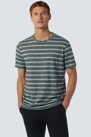 No Excess T-Shirt T-Shirt mit Rundhalsausschnitt und Multicolor-Streifen