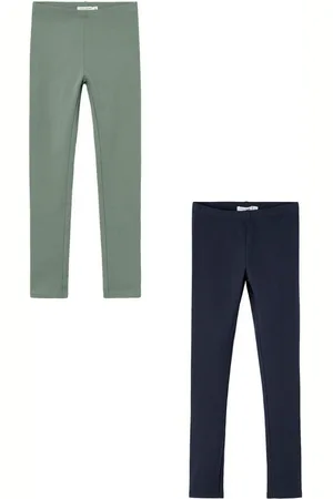 NAME IT Leggings 2er-Set Regular Fit weich bequem Basic (3-tlg) NKFDAVINA SOLID SWE LEGGING BRU N NOOS - Verkäufer: ARIZONAS