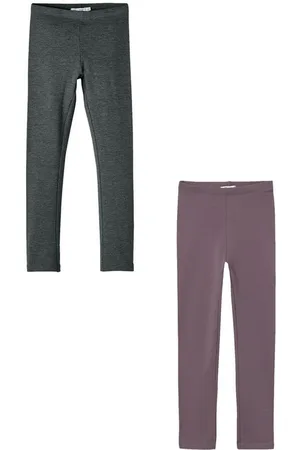NAME IT Leggings 2er-Set Regular Fit weich bequem Basic (3-tlg) NKFDAVINA SOLID SWE LEGGING BRU N NOOS - Verkäufer: ARIZONAS
