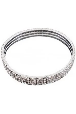 Karma Fußkette Fußkettchen Metall Strasssteine silber Fusskette Fußschmuck (Geschenk für Frauen Damen, Für Sie), Fußkette Damenschmuck modern Strass - Verkäufer: Sanixa