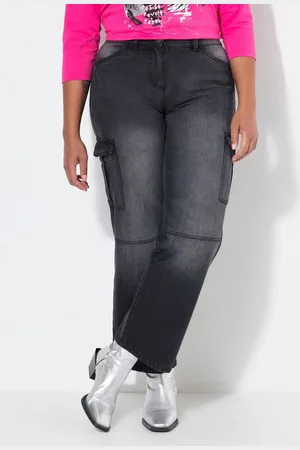 Angel of Style Regular-fit-Jeans Cargojeans Straight Fit bleached Cargotaschen - Verkäufer: Popken Fashion Group