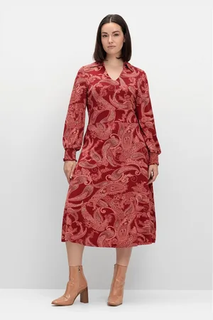 Joe Browns Jerseykleid Große Größen mit Paisleydruck und Blusenkragen