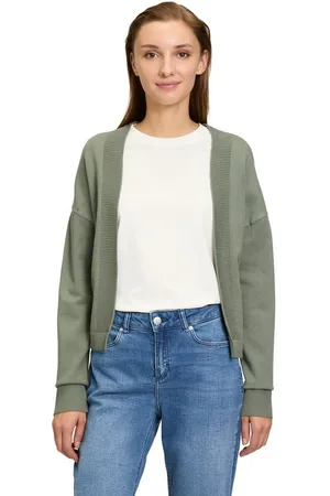 Cartoon Strickjacke Basic-Strickjacke mit Rippbündchen (1-tlg) Rippbündchen