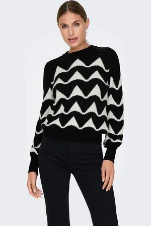 JACQUELINE DE YONG Strickpullover Strickpullover Rundhals gerippte Ärmelbündchen JDYTINA L/S JACQUARD PULLOVER KNT - Verkäufer: ARIZONAS