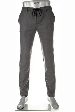 Alberto Fleecehose - Hose - Stoffhose -mit Flex-Bund im Slim Fit JUMP - Flanell Look - Verkäufer: Schneider Fashion Store