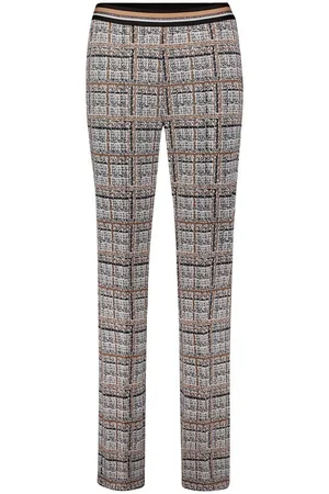 Betty Barclay Bundfaltenhose Karo-Hose Slim Fit Form