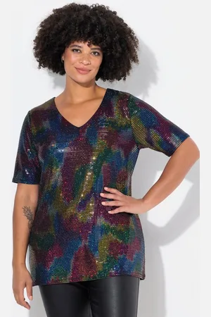 Angel of Style T-Shirt T-Shirt A-Linie Paillettenoptik - Verkäufer: Popken Fashion Group