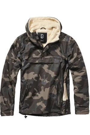Brandit Regenjacke Herren Winter Jacke Regenjacke Windbreaker Teddyfell Schlupfjacke - Verkäufer: fashion-victim-style