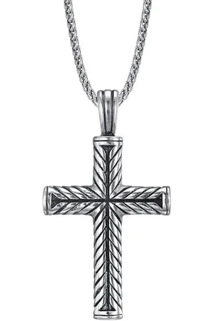 Karma Kette mit Anhänger Herrenkette Kreuz Männerkette Halskette Silber Edelstahl (Kreuzkette, Edelstahlkette Herrenkette Männerkette), Geschenk füf Herren Männer Für Ihn Edelstahlhalskette modern - Verkäufer: Sanixa