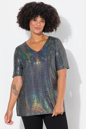 Angel of Style T-Shirt T-Shirt A-Linie Paillettenoptik - Verkäufer: Popken Fashion Group