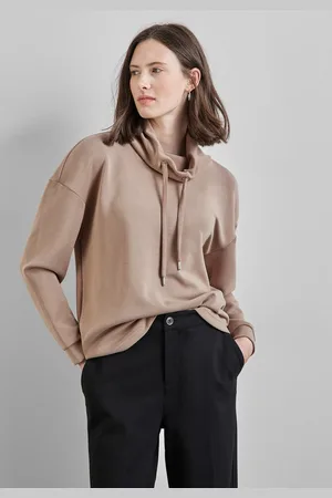 Street one Langarmshirt mit Tunnelzugband am Kragen