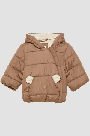 QS by s.Oliver Outdoorjacke Wattierte Jacke mit Fleece-Futter und Bären-Motiv Raffung - Verkäufer: