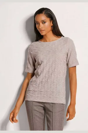 Madeleine Kurzarmshirt Rundhals-Shirt mit Struktur - Verkäufer: Premio Fashion GmbH