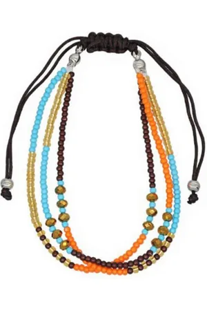Bungsa Armband Armband Perlen Boho -Style aus Nylon Unisex - in 4 Varianten (1 Armband, 1-tlg), Bracelet Armschmuck - Verkäufer: