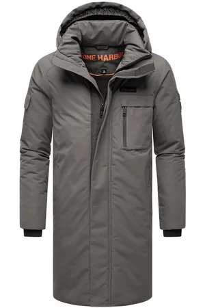 Stone Harbour Regenmantel Xandroo XX Langer Herren Wintermantel mit Kapuze