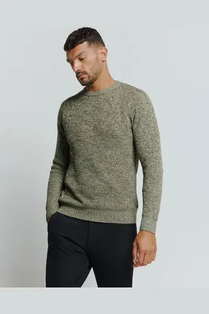 No Excess Rundhalspullover Farbiger Rippenpullover
