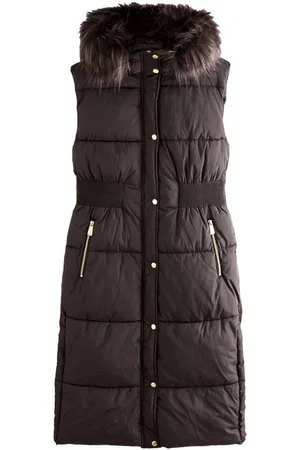 Next Steppweste Tailliertes Gilet mit Kunstfellkapuze (1-tlg) - Verkäufer: Germany GmbH
