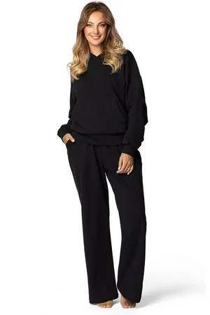 DKaren Freizeitanzug Damen Hausanzug Jogginganzug B8 Oversize (Set, 2-tlg), bestehend aus Kapuzenpullover & breite Jogginghose - Verkäufer: Makoma