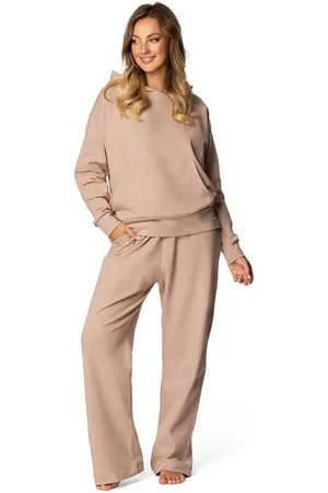 DKaren Freizeitanzug Damen Hausanzug Jogginganzug B8 Oversize (Set, 2-tlg), bestehend aus Kapuzenpullover & breite Jogginghose - Verkäufer: Makoma