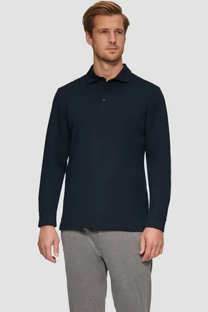 QS by s.Oliver Langarmshirt Poloshirt im Slim Fit Label-Patch - Verkäufer: s.Oliver