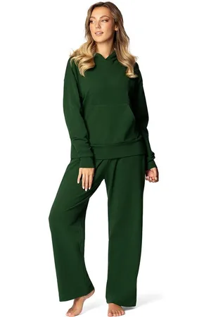 DKaren Freizeitanzug Damen Hausanzug Jogginganzug B8 Oversize (Set, 2-tlg), bestehend aus Kapuzenpullover & breite Jogginghose - Verkäufer: Makoma