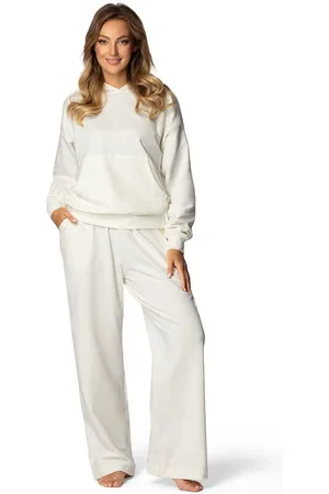 DKaren Freizeitanzug Damen Hausanzug Jogginganzug B8 Oversize (Set, 2-tlg), bestehend aus Kapuzenpullover & breite Jogginghose - Verkäufer: Makoma