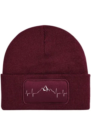 Youth Designz Beanie Heartbeat Mountain Wandern Berge Camping Unisex Beanie Mütze mit modischem Logo Motiv - Verkäufer: EmDa Trading GmbH