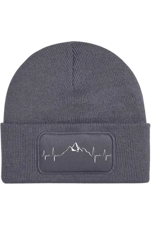 Youth Designz Beanie Heartbeat Mountain Wandern Berge Camping Unisex Beanie Mütze mit modischem Logo Motiv - Verkäufer: EmDa Trading GmbH