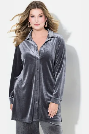 Miamoda Longbluse Samtbluse längere A-Linie Langarm - Verkäufer: Popken Fashion Group