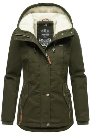 Marikoo Winterjacke Bikoo sportliche Damen Outdoor Baumwolljacke mit Kapuze