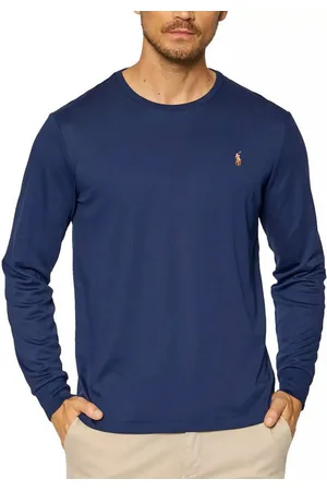 Ralph Lauren Longsleeve Interlock Pony Langarm gerippter Rundhalsausschnitt und Ärmelabschlüsse - Verkäufer: eldigo