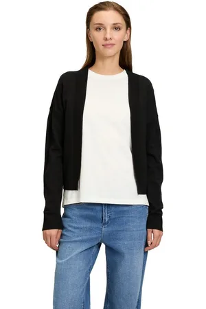 Cartoon Strickjacke Basic-Strickjacke mit Rippbündchen (1-tlg) Rippbündchen
