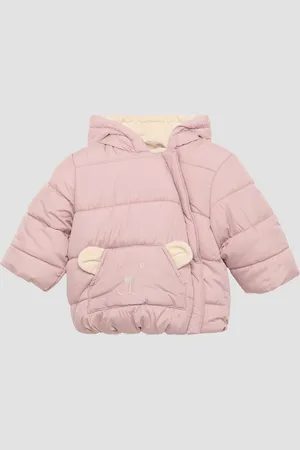 QS by s.Oliver Outdoorjacke Wattierte Jacke mit Fleece-Futter und Bären-Motiv Raffung - Verkäufer: