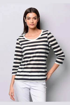 ALBA MODA Kurzarmshirt Shirt mit transparenten Streifen - Verkäufer: Premio Fashion GmbH