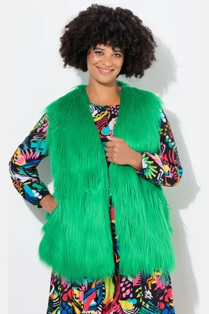 Angel of Style Steppweste Weste Straight Fit Neon FakeFur offene Form - Verkäufer: Popken Fashion Group