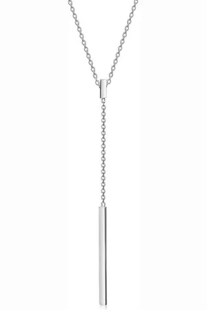 Materia Gliederkette Y-Kette Silber mit Stäbchen Anhänger CO-2, 925 Sterling Silber - Verkäufer: Schmuck