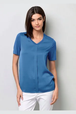 ALBA MODA Kurzarmshirt Shirt mit Falten - Verkäufer: Premio Fashion GmbH
