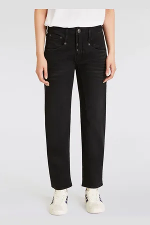 Herrlicher Boyfriend-Jeans Shyra Tap Long Recycled Denim Black Stretch