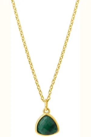 CELESTA Kette mit Anhänger 925 Sterling Silber vergoldet Malachit