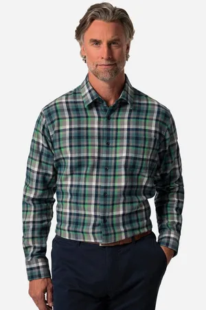 Boston Park Businesshemd Karo-Flanellhemd Langarm Kentkragen - Verkäufer: Popken Fashion Group