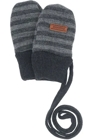 maximo Fäustlinge ohne Daumen aus Wollfleece mit Strickbund