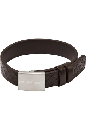 Emporio Armani Lederarmband Schmuck Geschenk Edelstahl Armschmuck Armkette, EGS3135040