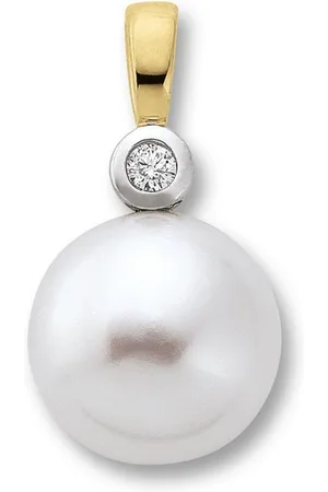 vivance collection Kettenanhänger 0.02 ct Diamant Brillant Anhänger aus 585 Gelbgold, Damen Gold Schmuck