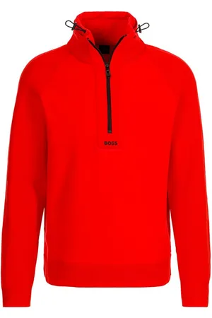 HUGO BOSS V-Ausschnitt-Pullover Zartic mit Reißverschluss