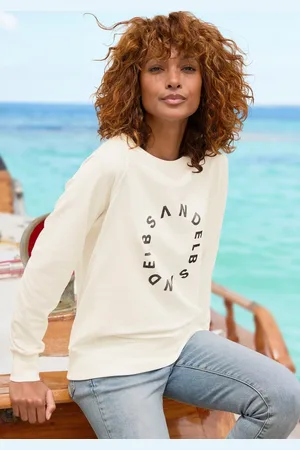 ELBSAND Sweatshirt mit Frontprint, Rundhalsausschnitt, Printpullover, casual-sportlich