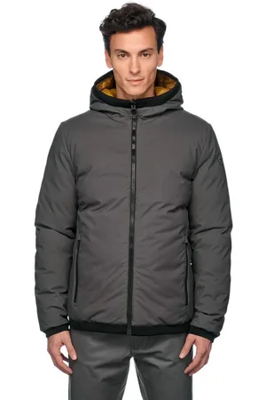 Geox Wendejacke SPHERICA eine Seite glatt - eine Seite gesteppt, Reißverschluss, Kapuze
