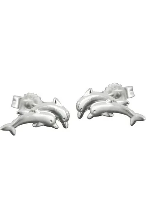 GALLAY Paar Ohrstecker Ohrring 11x5mm Delfin-Pärchen matt-glänzend Silber 925 (1-tlg) - Verkäufer: Cats Collection