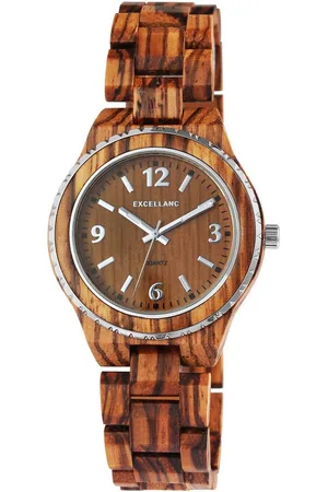 Excellanc Quarzuhr 2810007 Unisexarmbanduhr aus Zebraholz - Verkäufer: Shaghafi GmbH